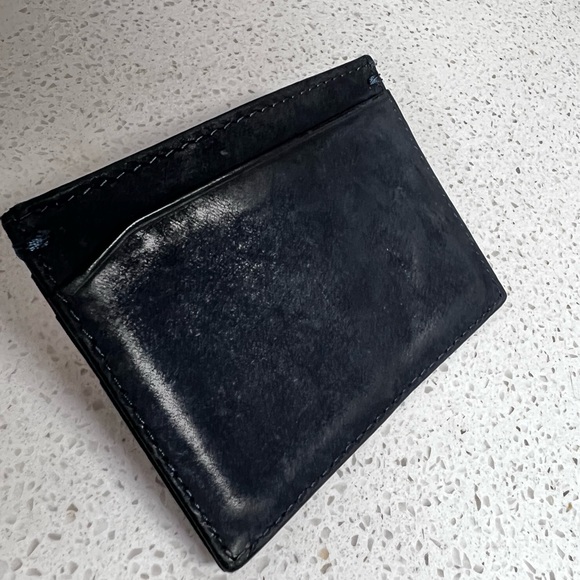 Ted Baker Double Colored Blue Stitch Leather Wallet - Picture 5 of 5